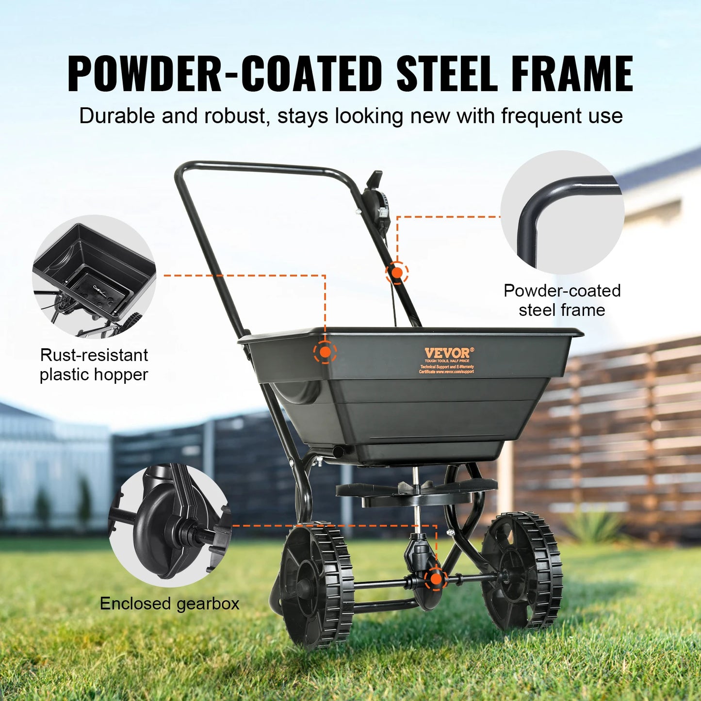 Walk-Behind Turf Push Fertilizer Spreader