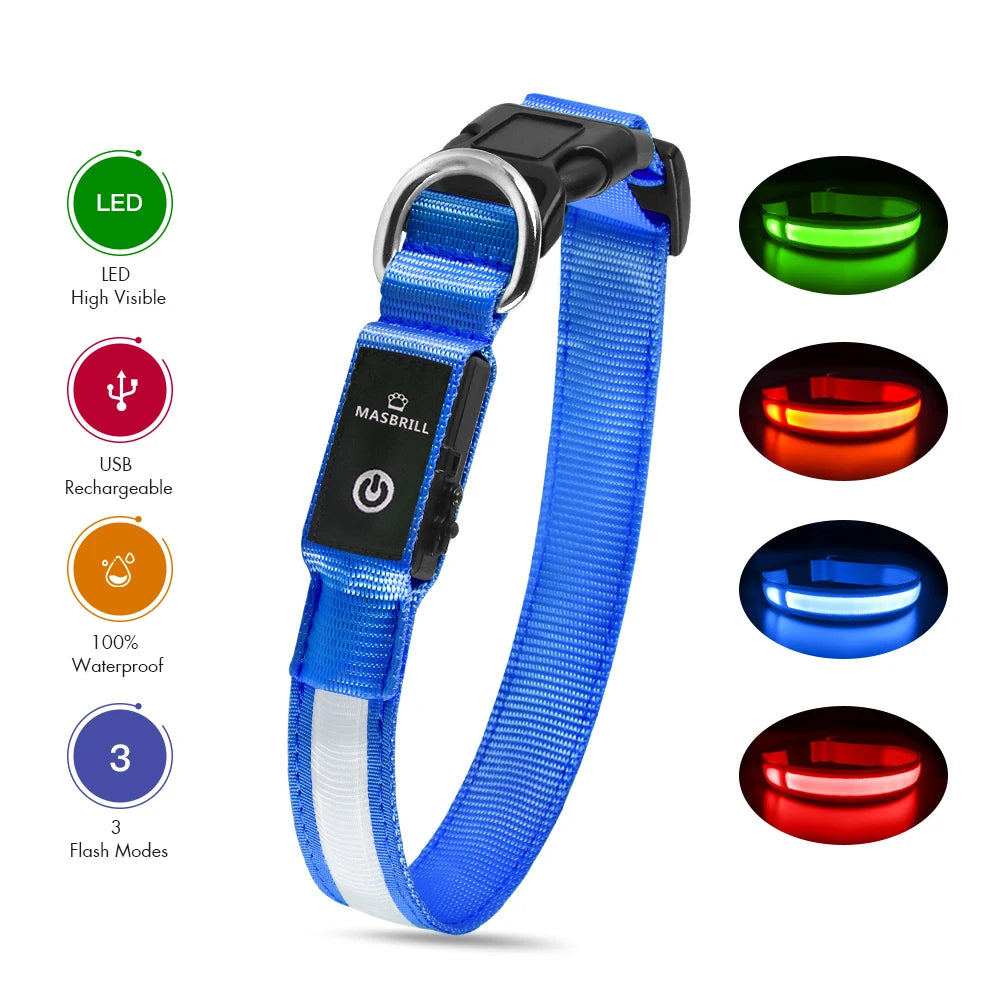 Water poof Luminous Pet Collar