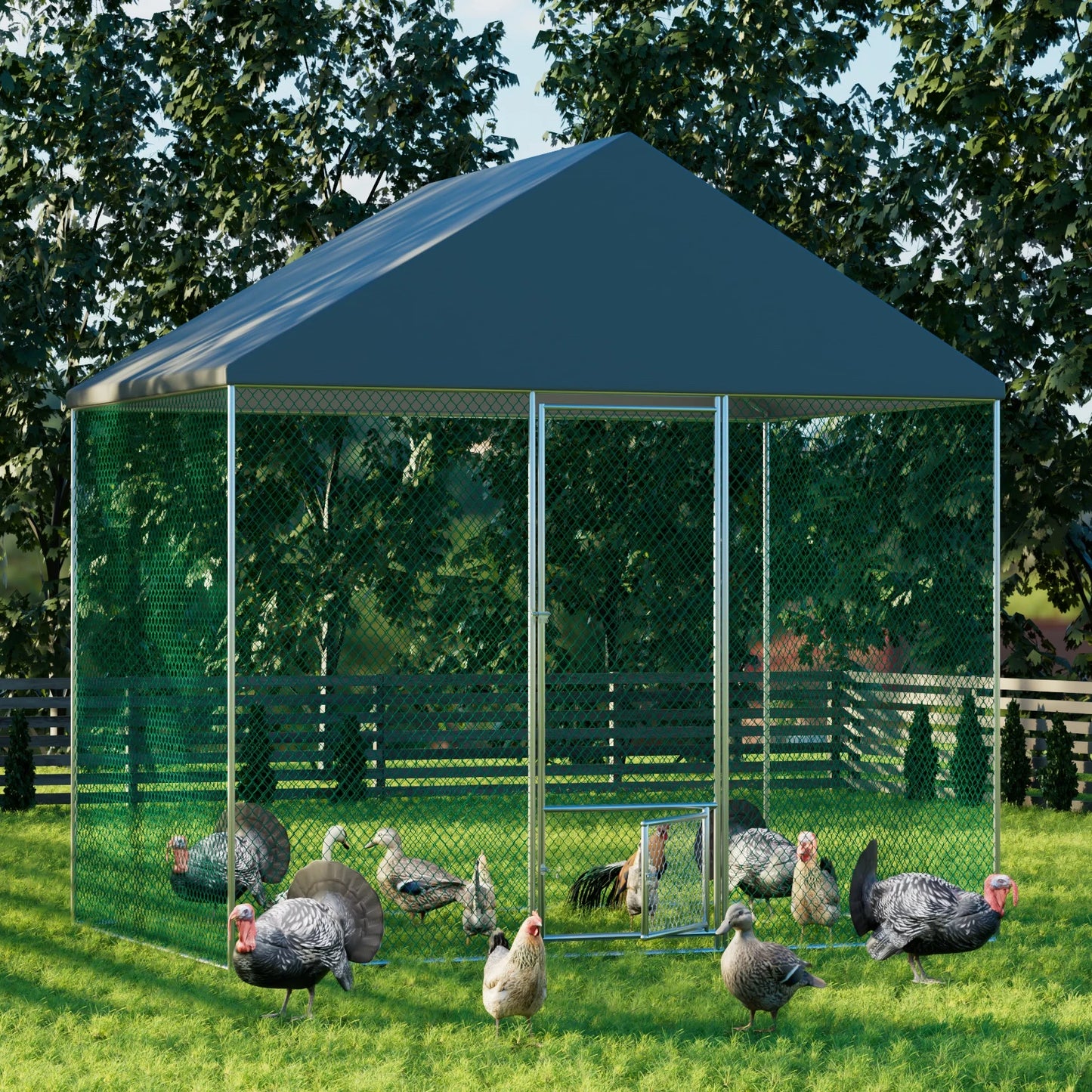 Metal Chicken Coop Runs for Outdoor