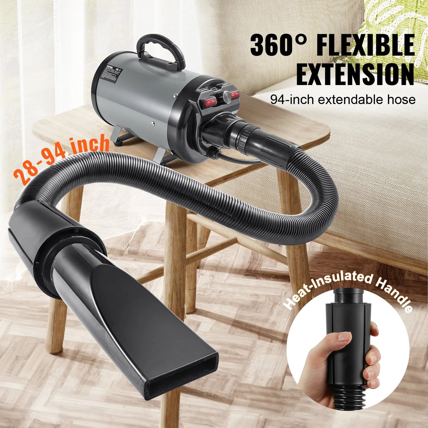 Dog Blow Dryer Adjustable Speed Temperature