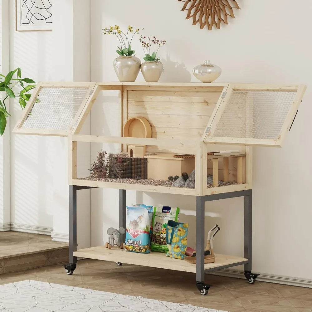 Large Hamster Cage with Storage Shelf