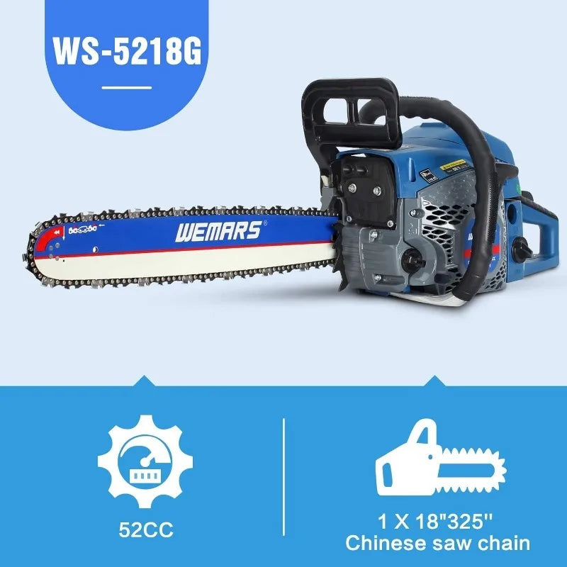 Gas Chainsaw 18 Inch Power Chain