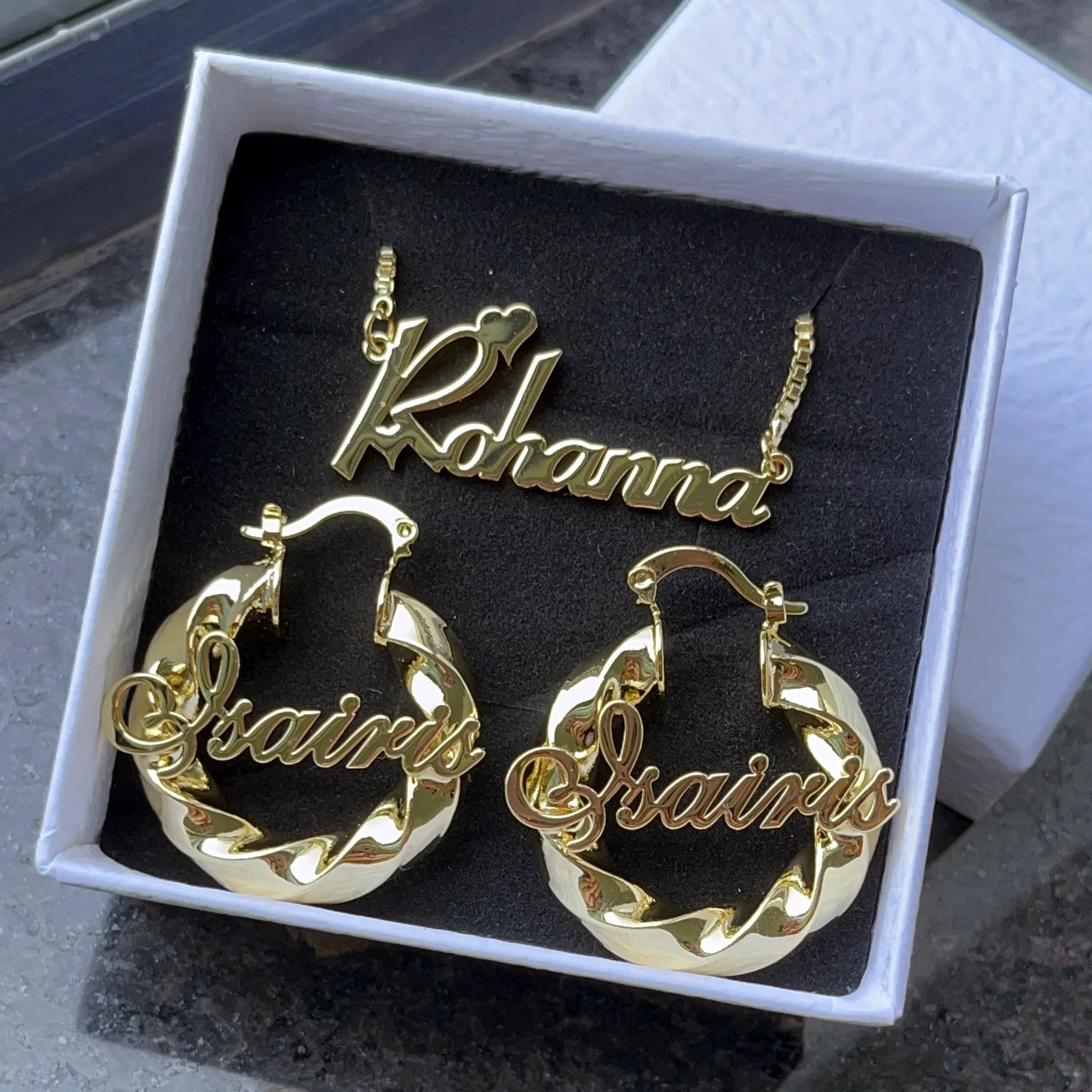 30mm Earring Set Personalized