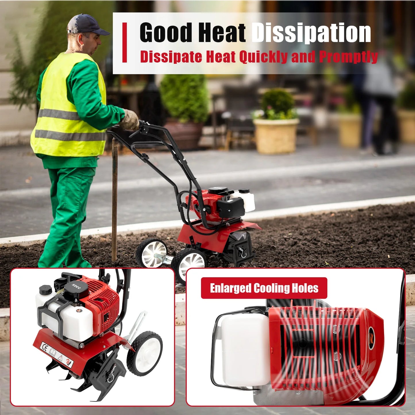 Soil Gas Powered Mini Tiller