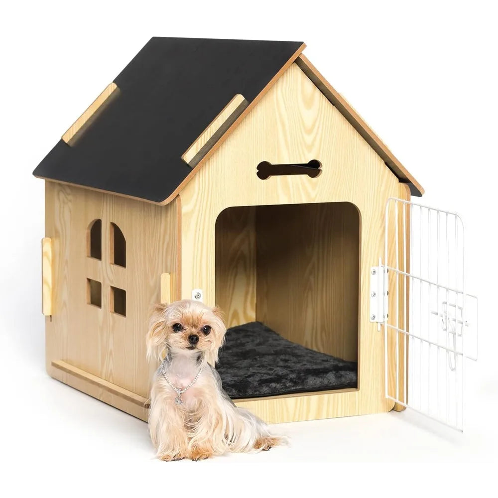 Comfortable Wooden Dog House for Small Dogs