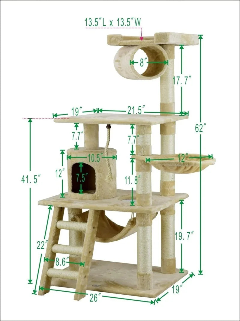 Classic Cat Tree, Faux Fur Finish