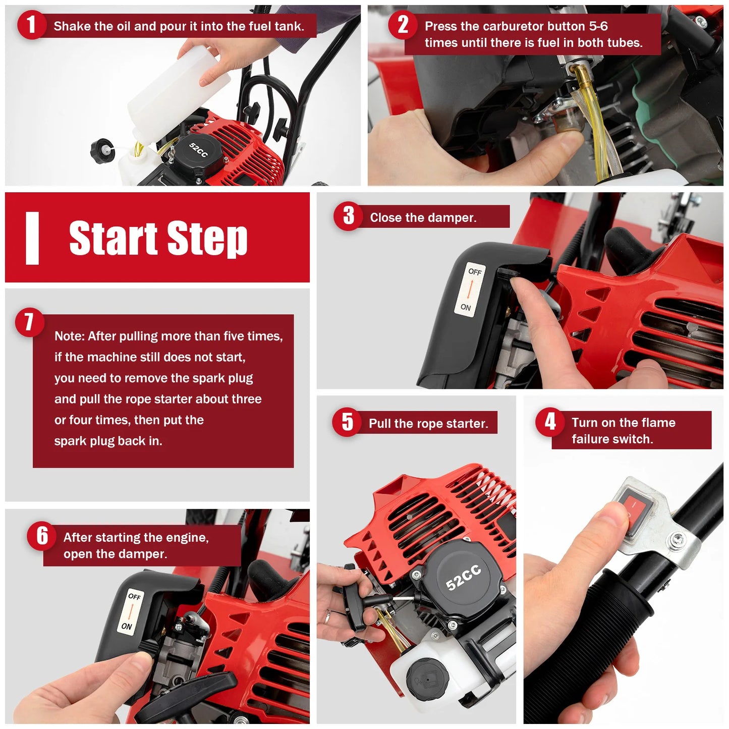 Soil Gas Powered Mini Tiller