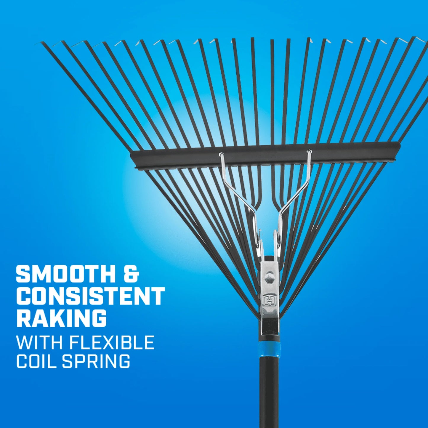 24-Tine Steel Spring Garden Leaf Rake