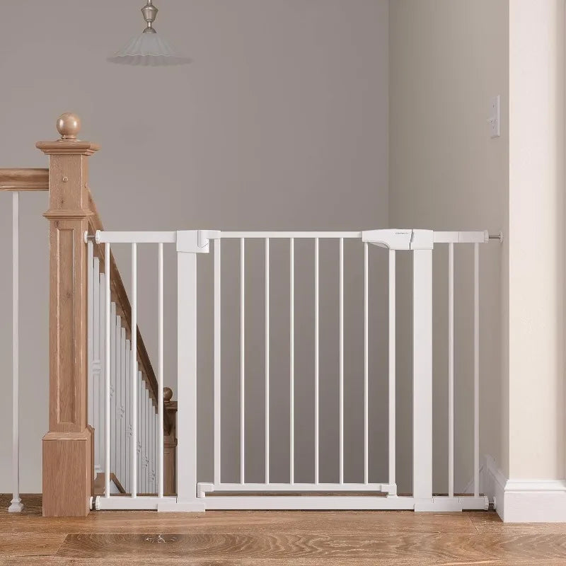 Auto Close Pet Gate with Walk Through Door