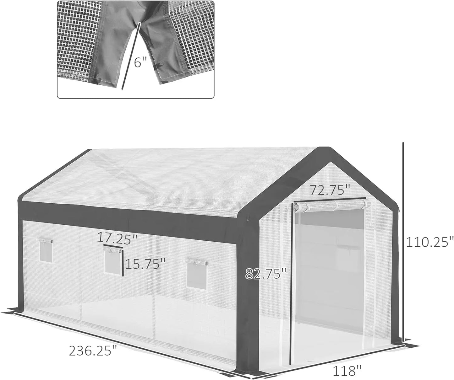 Walk-in Greenhouse Outdoor Gardening Canopy
