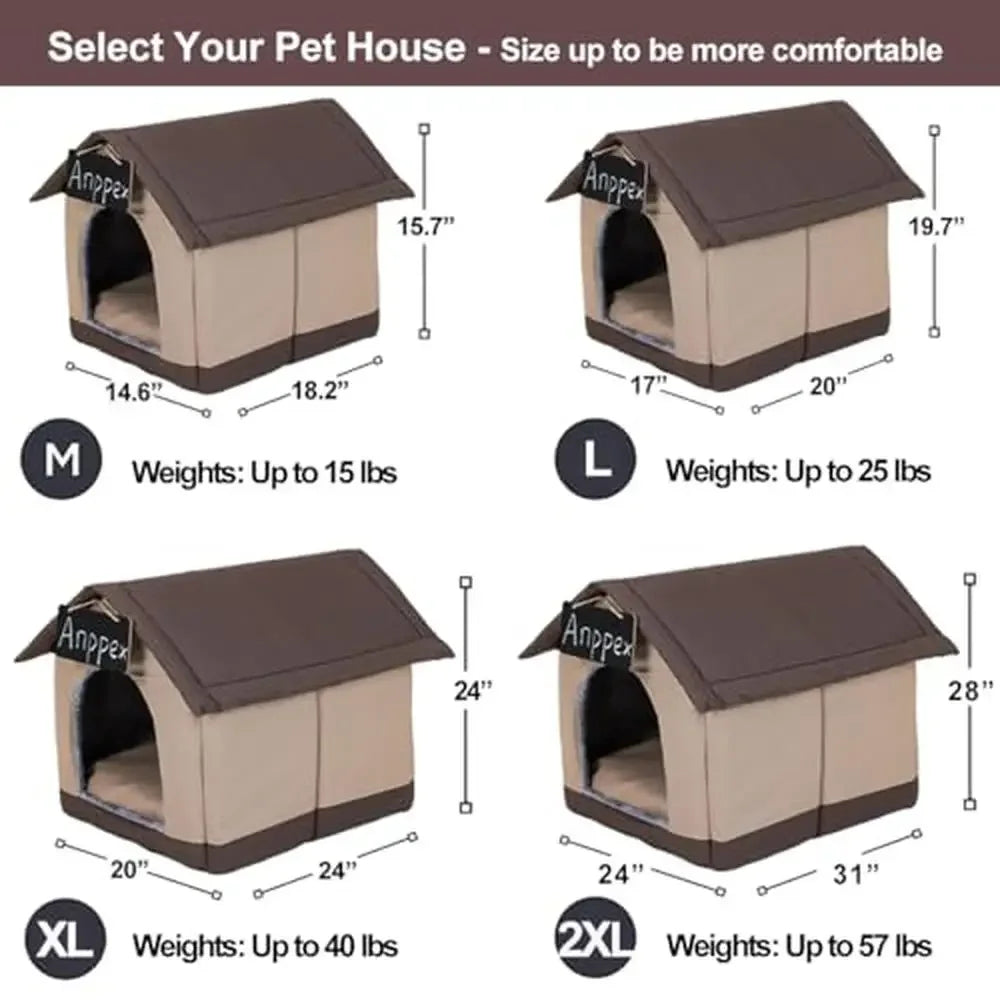 Indoor Dog House Enclosed Warm Bed