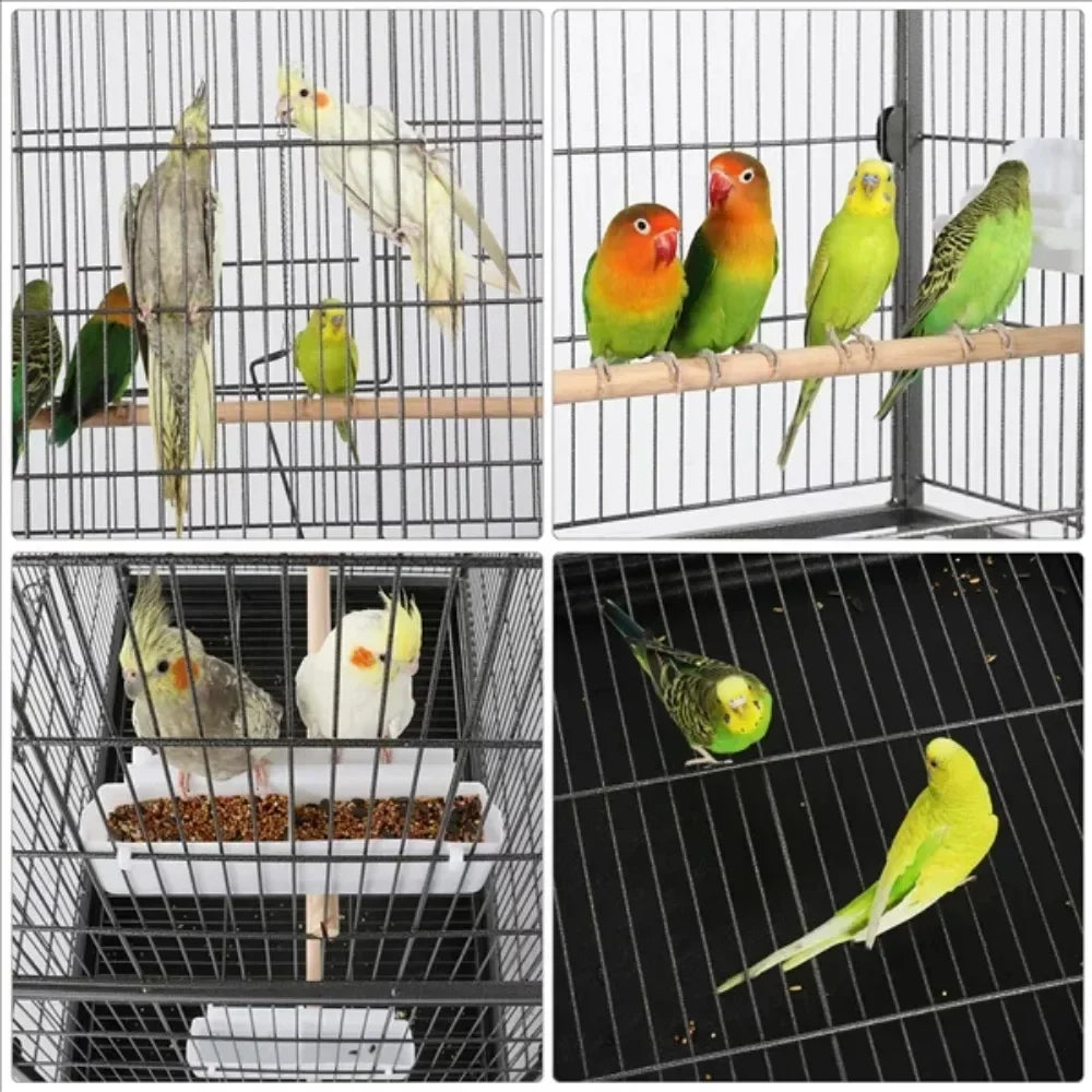 Metal 52" Large Rolling Bird Cage