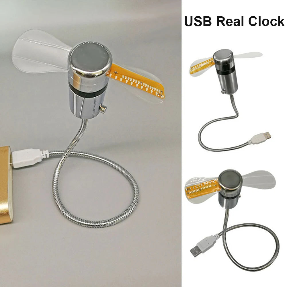 USB Gadgets Clock Fan
