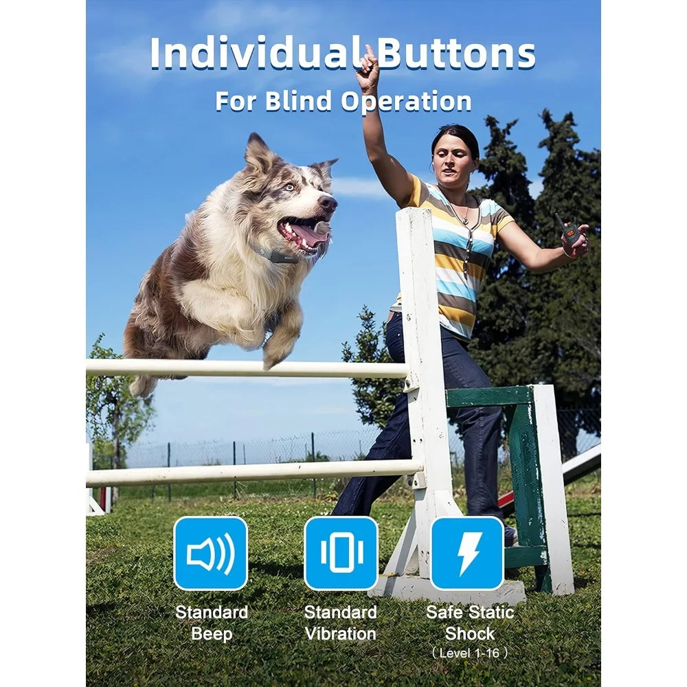 Waterproof Dog Shock Collar with Remote, 4000ft