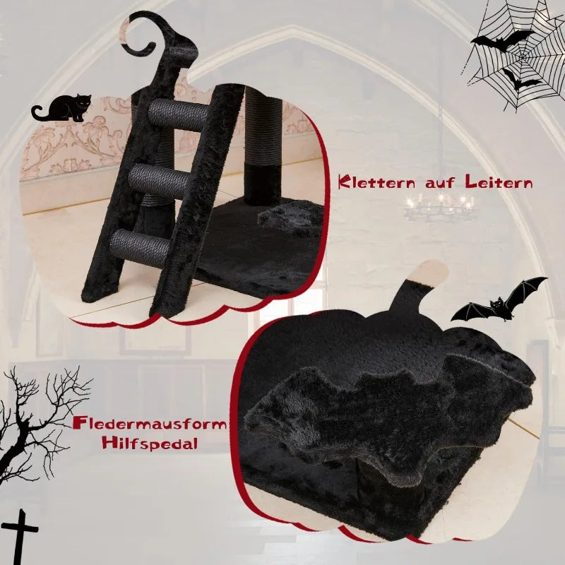Gothic Cat Tree with Coffin Bed