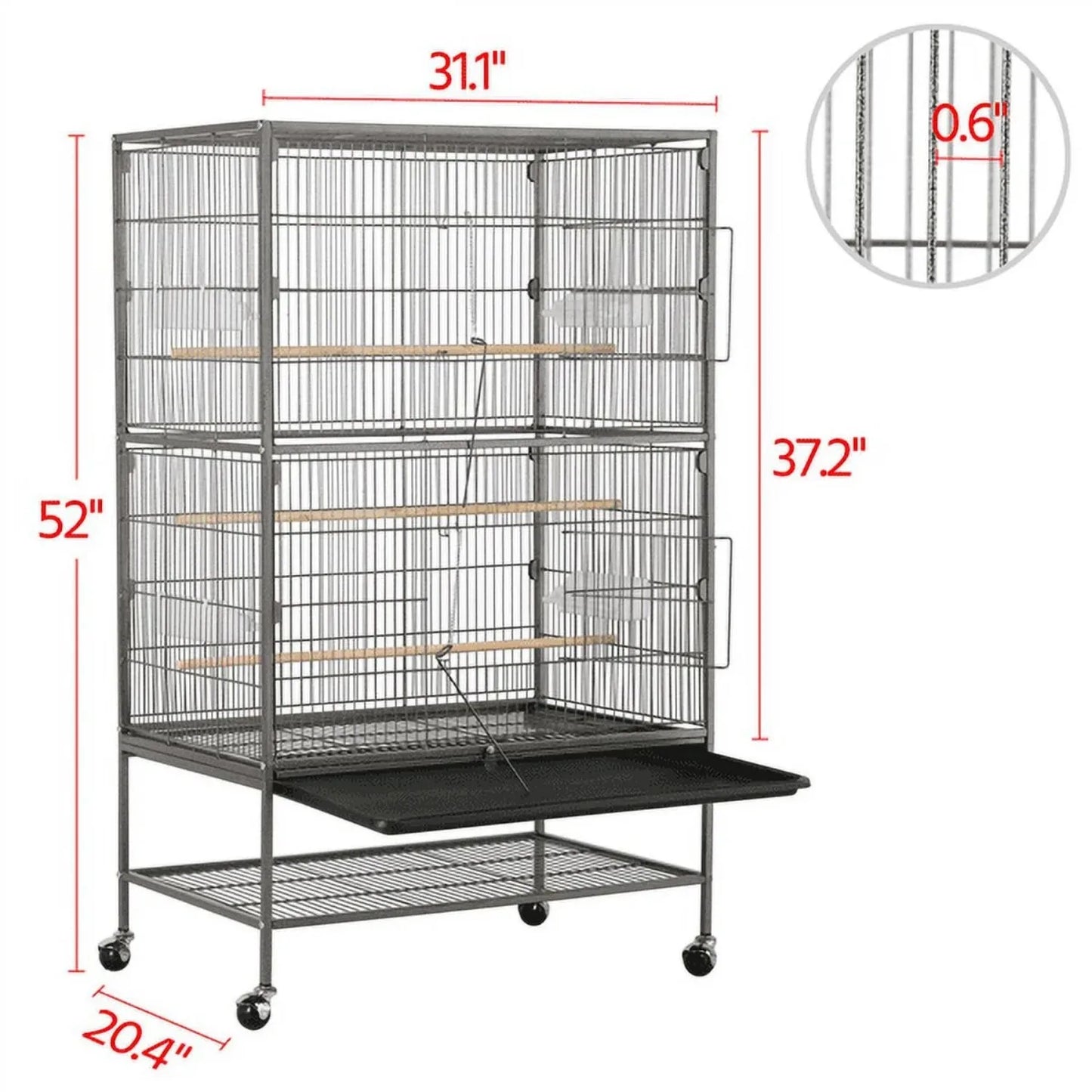Metal 52" Large Rolling Bird