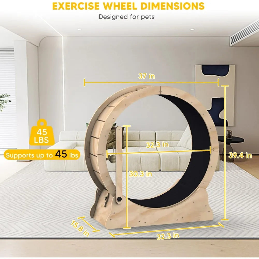 Running Wheel Treadmill With Carpeted Runway