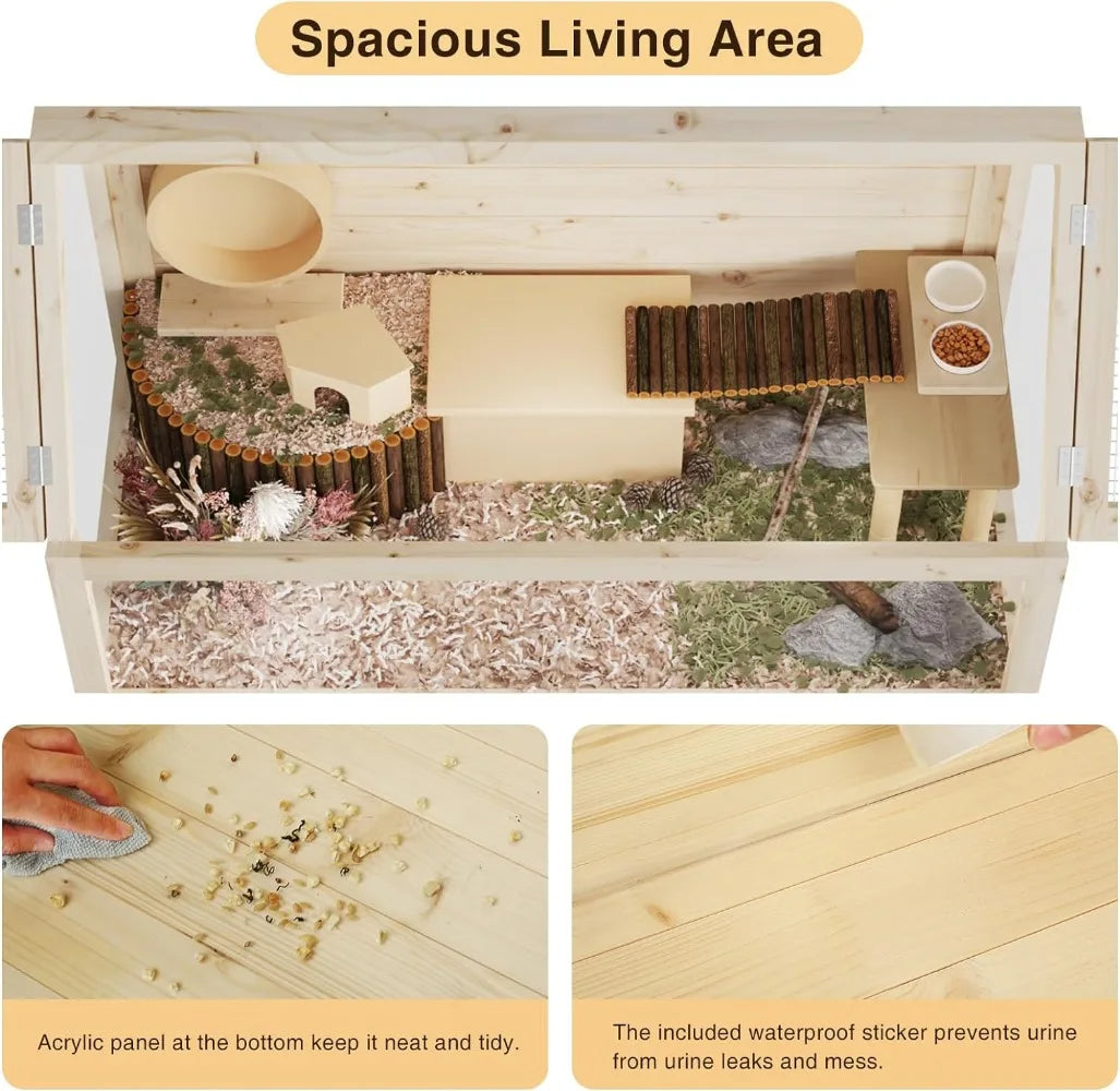 Large Hamster Cage with Storage Shelf