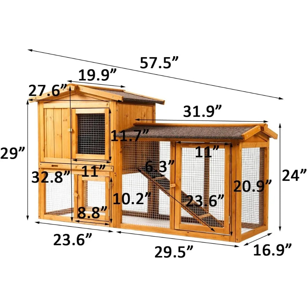 Large Wooden Bunny/Rabbit/Hen Cage with Ventilation Door