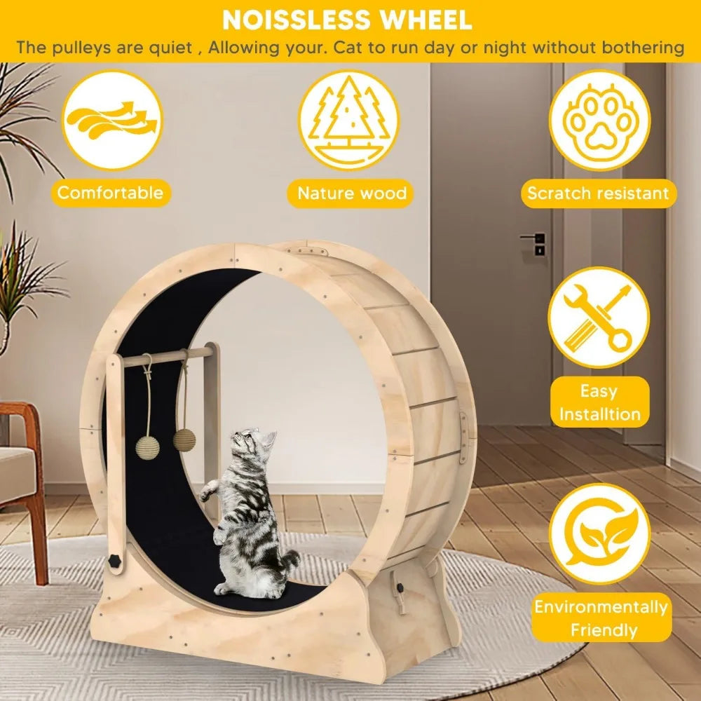 Running Wheel Treadmill With Carpeted Runway