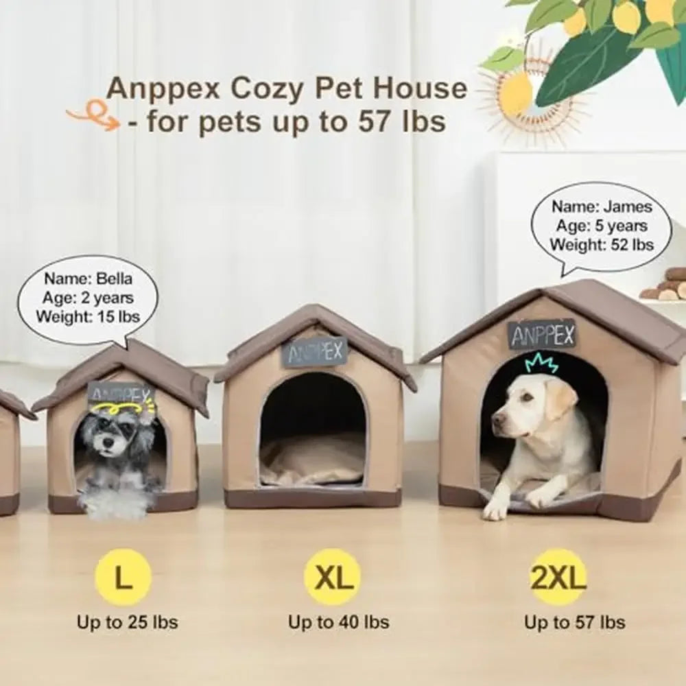 Indoor Dog House Enclosed Warm Bed