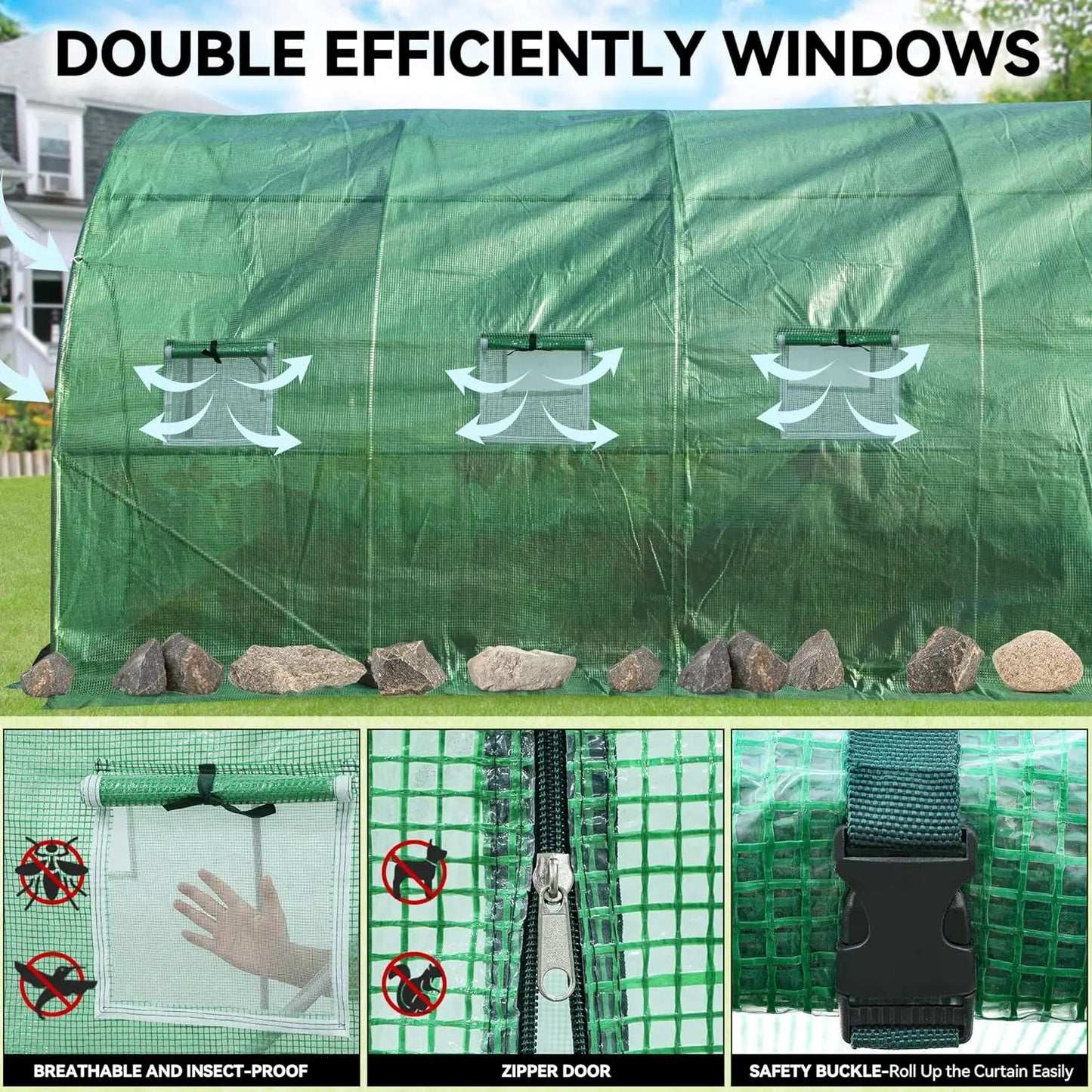 Greenhouse w/ Watering System Heavy Duty Green House