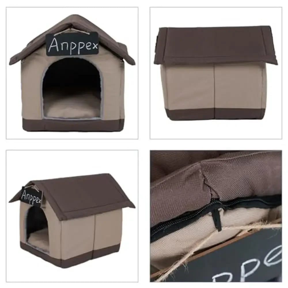 Indoor Dog House Enclosed Warm Bed