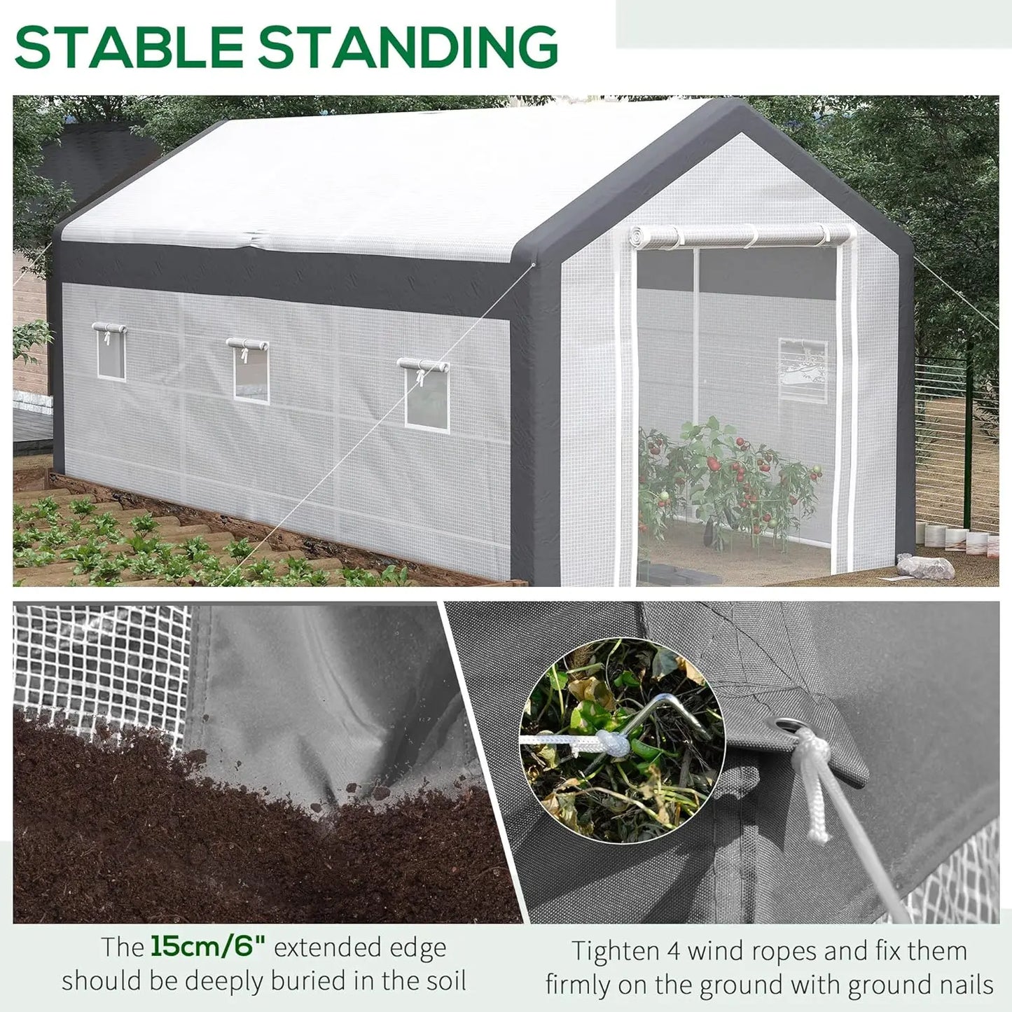 Walk-in Greenhouse Outdoor Gardening Canopy